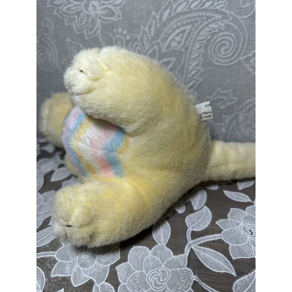 Vintage Yellow Dragon Plush Watson’s Peter Pan Rainbow Stripe Stuffed Toy Blue - Picture 6 of 11